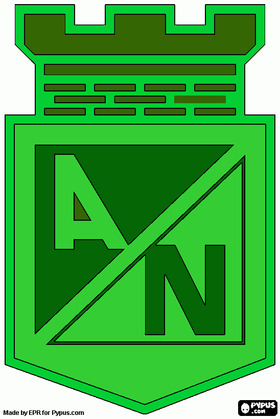 escudo del verde  paisa para colorear