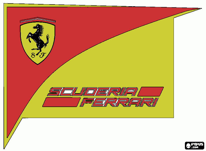 escudo ferrari para colorear