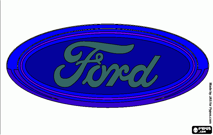 escudo ford para colorear