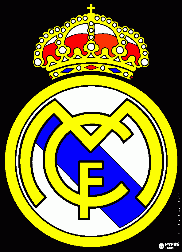 escudo futbol madrid para colorear