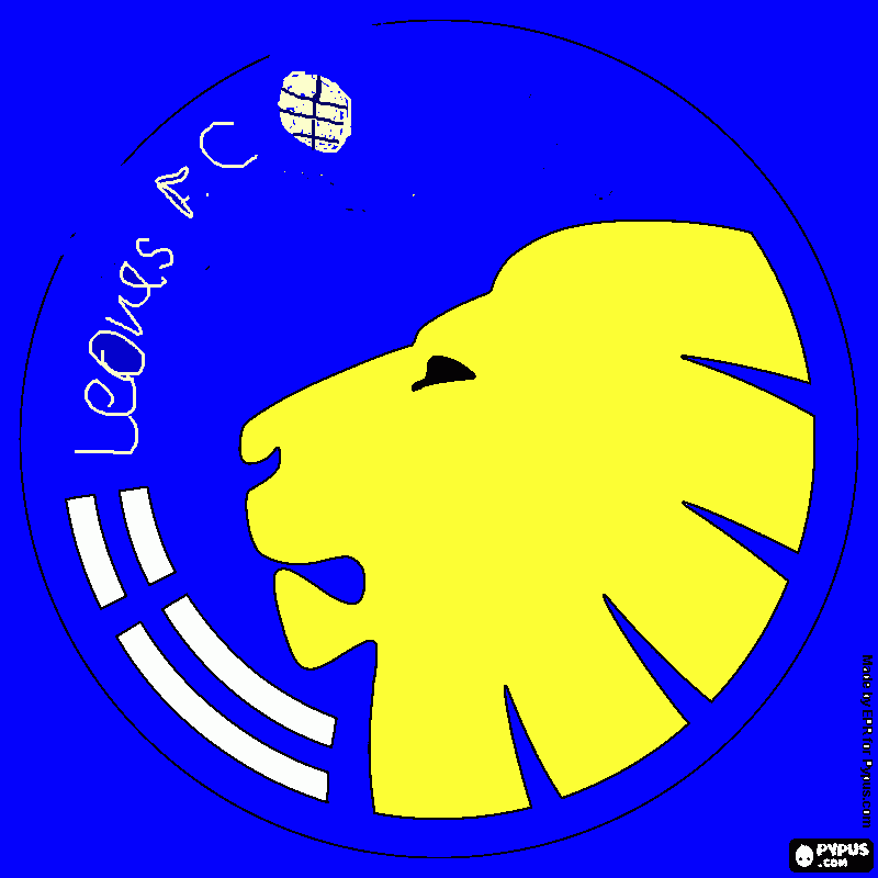 escudo leones f.c para colorear