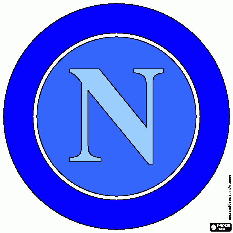 escudo napoli para colorear