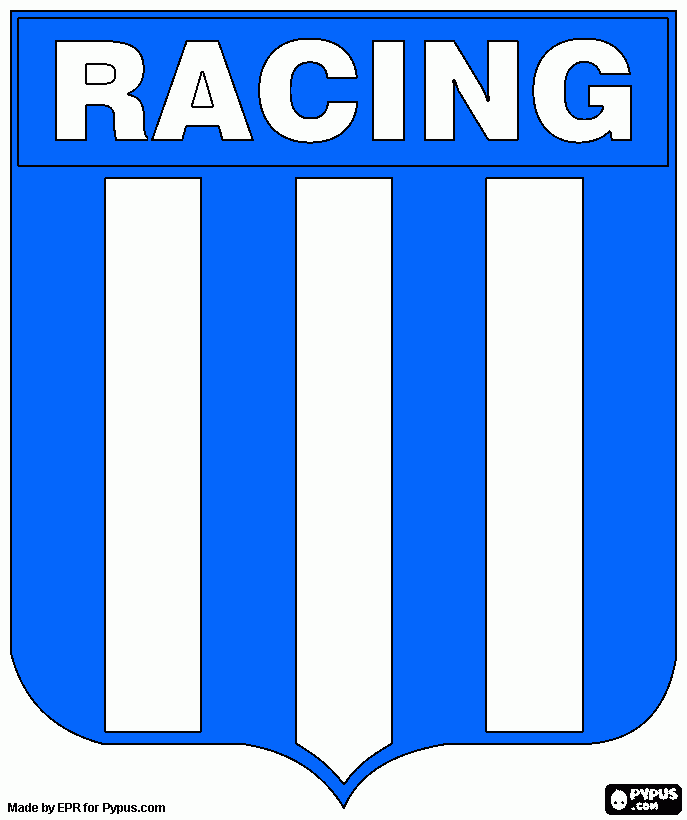 escudo racin para colorear