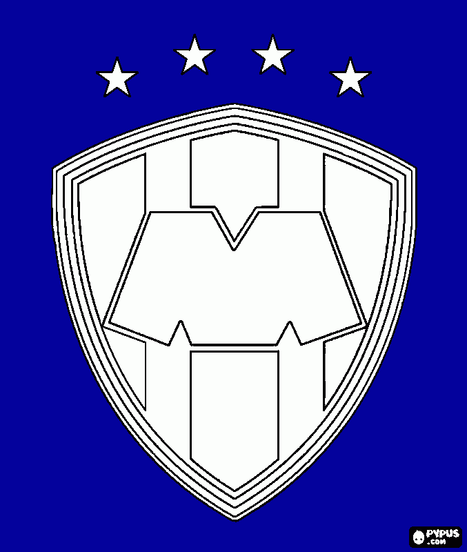 escudo rayados para colorear