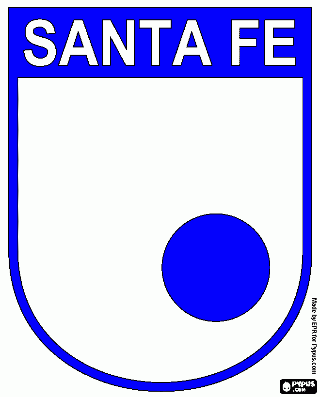 escudo santafecito lindo para colorear