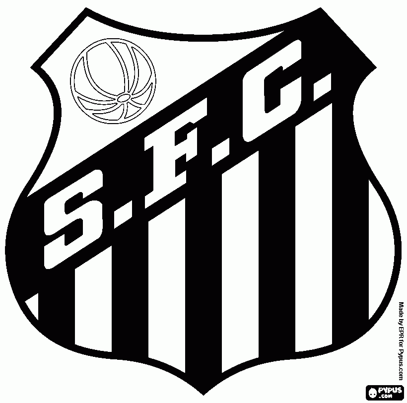 ESCUDO SANTOS FC para colorear
