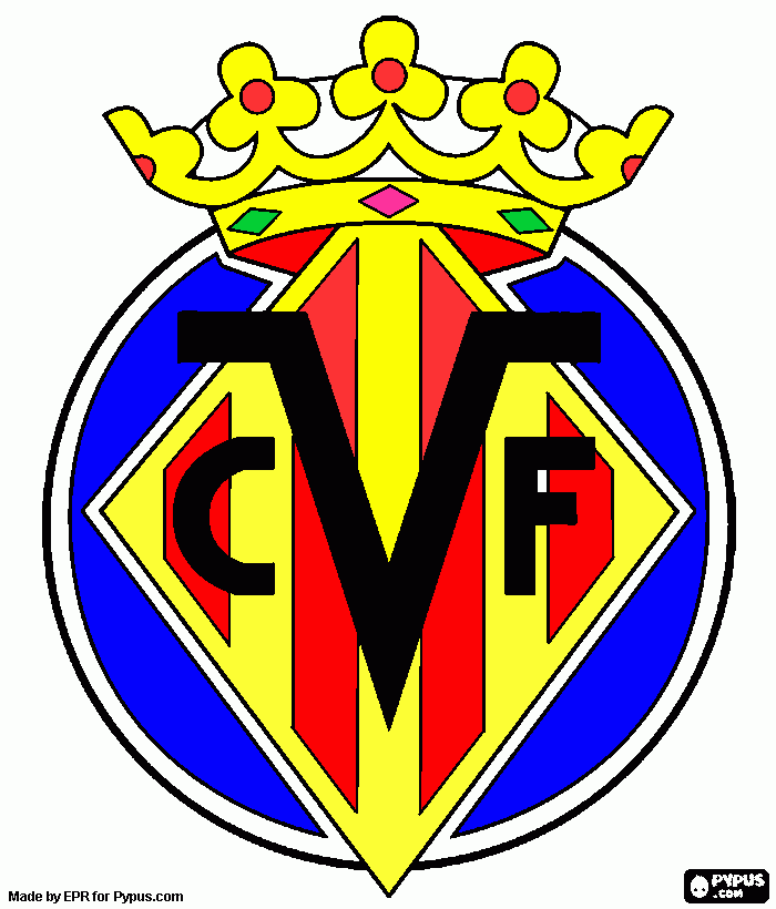 escudo villarreal para colorear