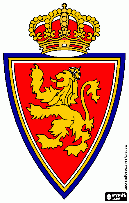 escudo zaragoza para colorear