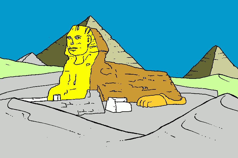 esfinge de giza para colorear