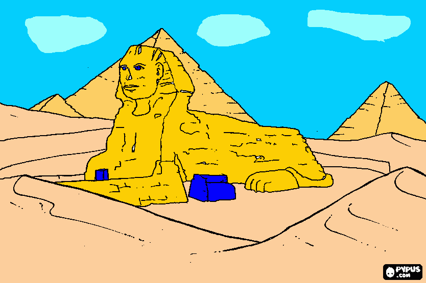 Esfinge Giza para colorear