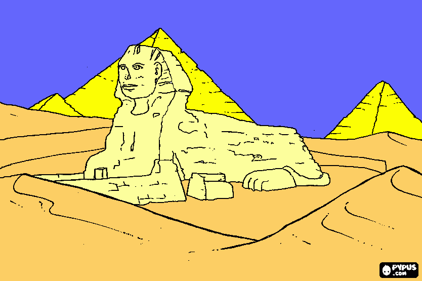 esfinge para colorear