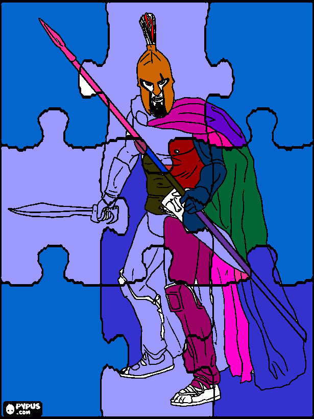 Espartano para colorear