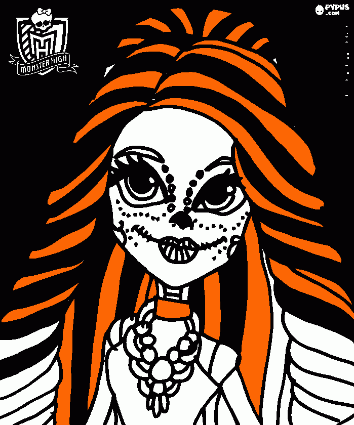 esquelita para colorear
