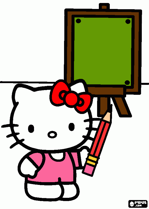 esta es kitty  para colorear