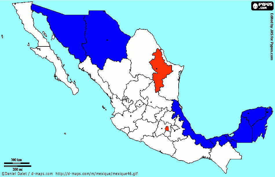 Estado donde vivimos Habitad Lobo Méxicano, Vaquita marina, Guacamayo rojo y Jaguar para colorear