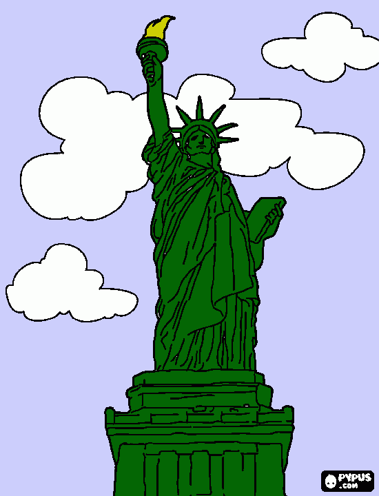 estatua de la libertad ney york para colorear