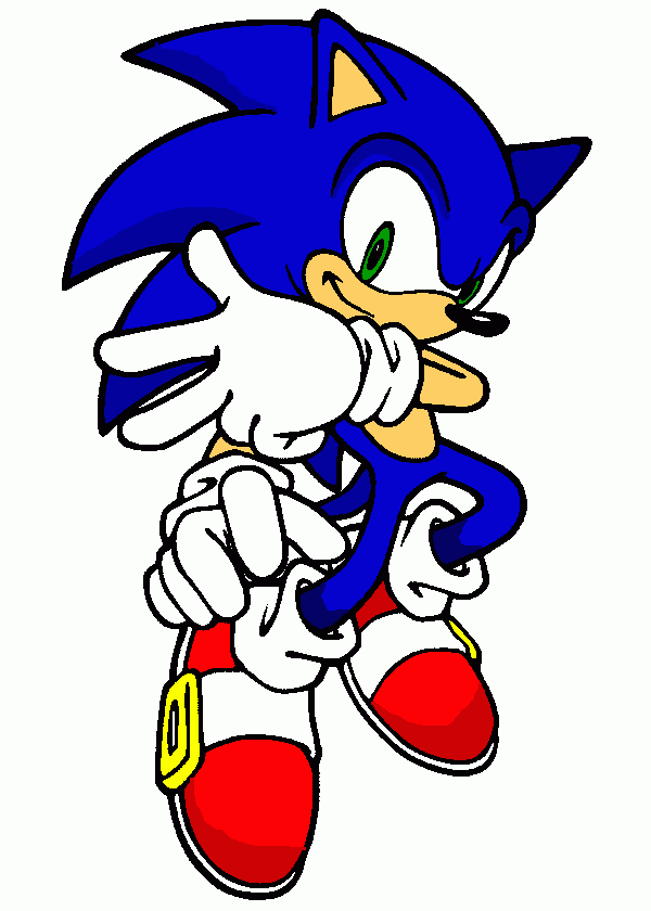 este dibujo de Sonic lo hice yo  para colorear