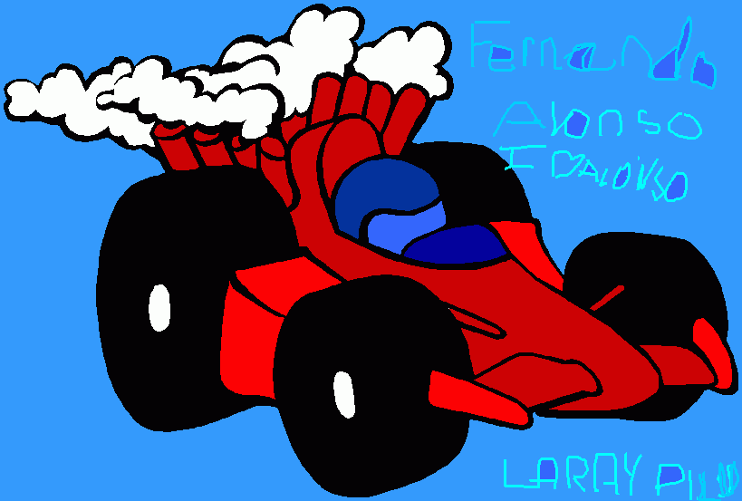 este dibujo sirve para animar a fernando alonso para colorear