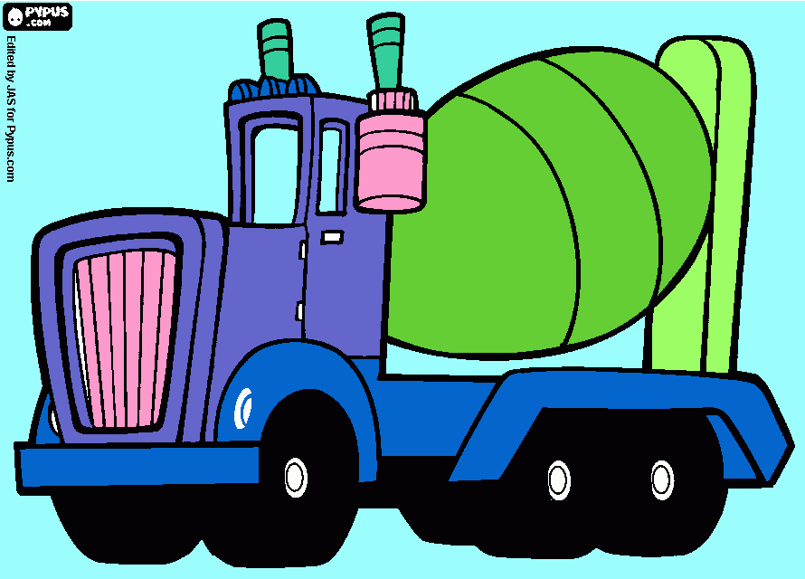 este es mi tractor que hace rum rum para colorear