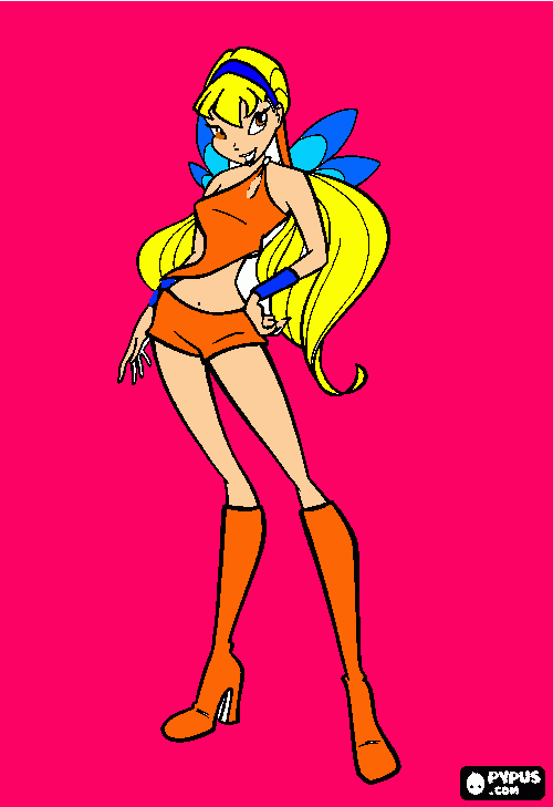 estela hada del del sol Brillante para colorear