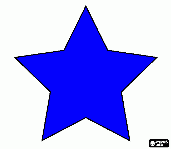 estrella azul para colorear