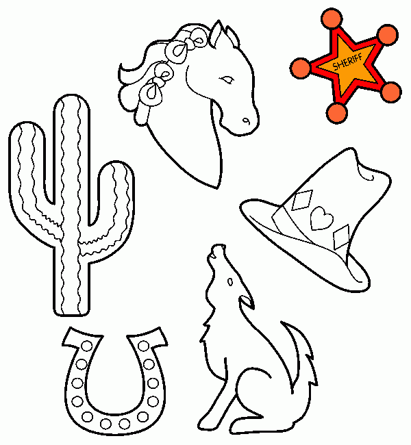 estrella de sheriff, y otros para colorear