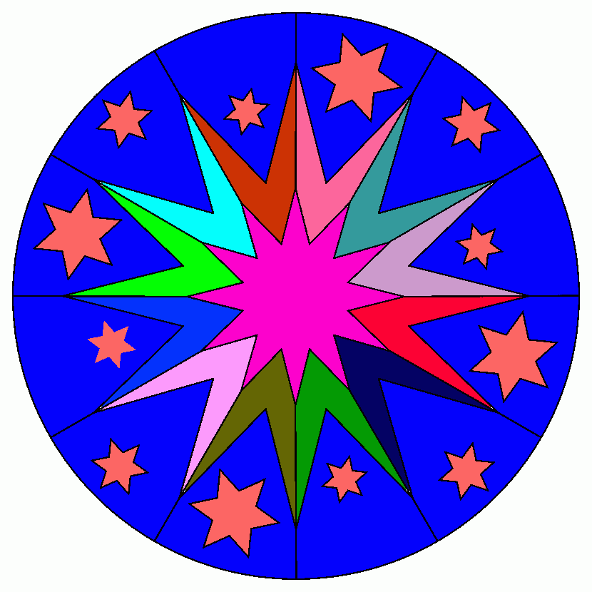 estrella lunar para colorear