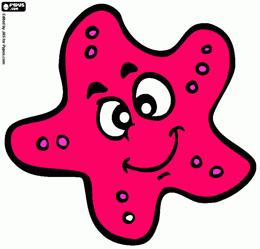 estrella rosa para colorear
