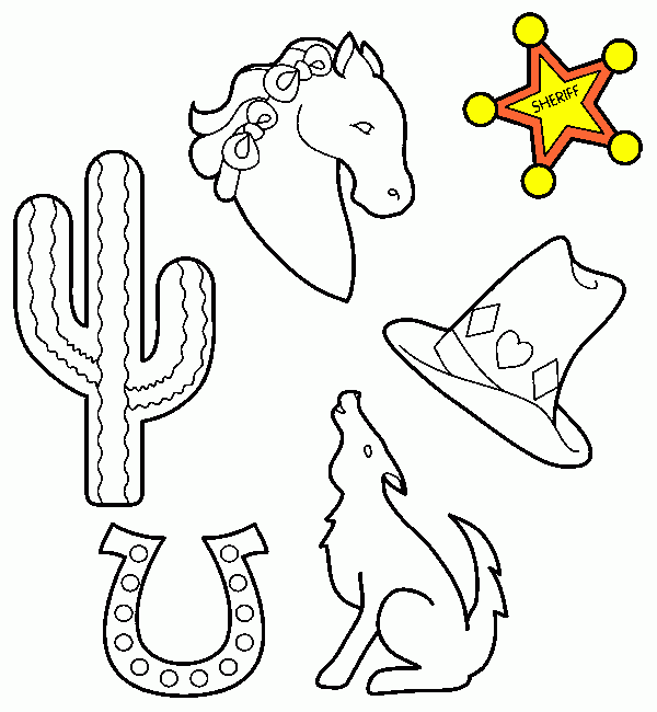 Estrella Sheriff para colorear