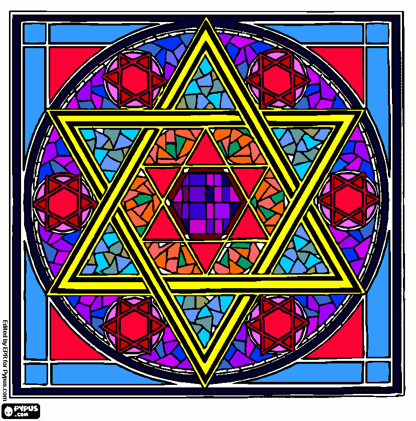 estrelladavid para colorear