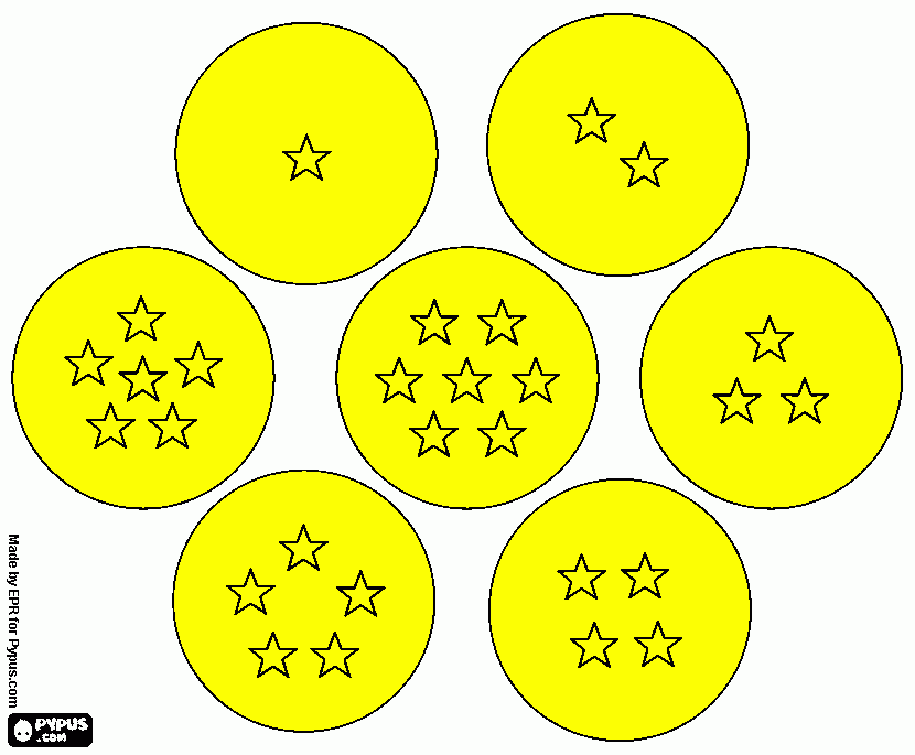 estrellas de dragon para colorear