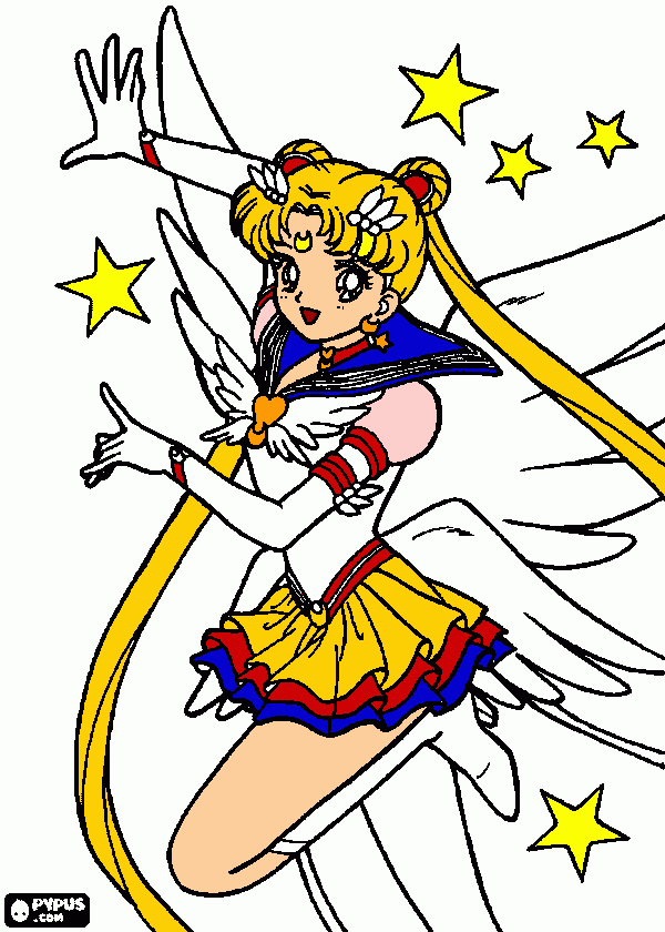 eterna sailor moon para colorear