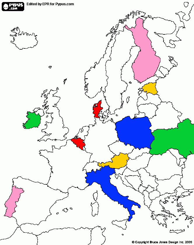 Europa color para colorear