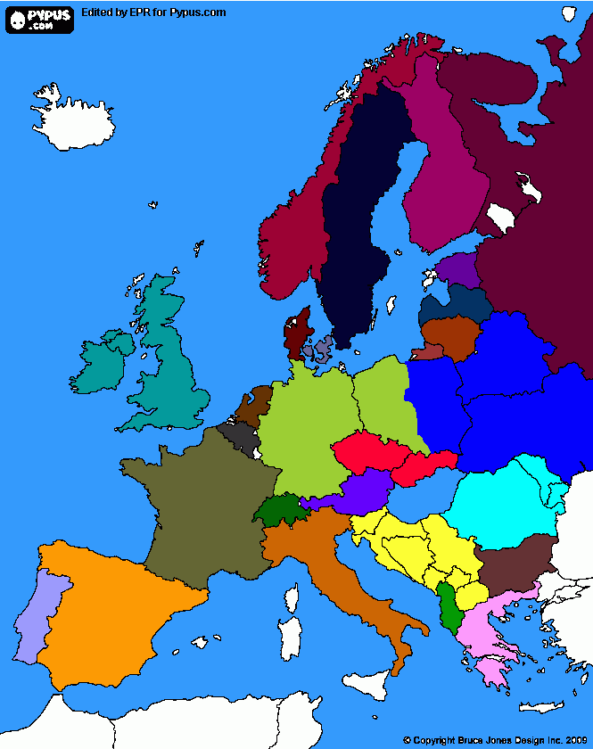Europa después de la primera guerra mundial para colorear