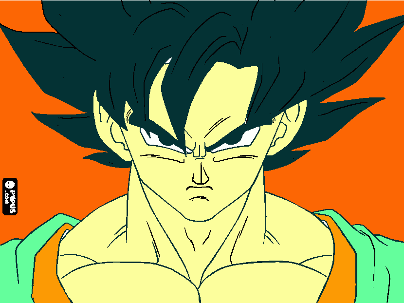 EVIL GOKU SSJ POWER para colorear