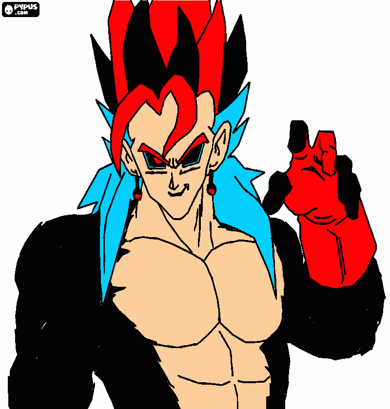 Evil Vegetto ssjdios  para colorear