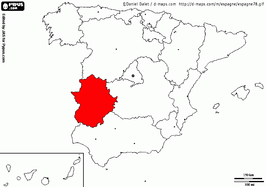 extremadura para colorear