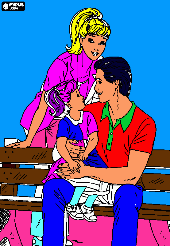 Familia Barbir para colorear