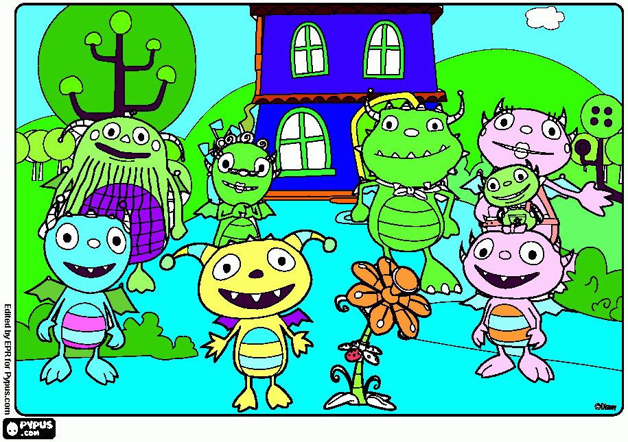 familia de henry mostrito para colorear