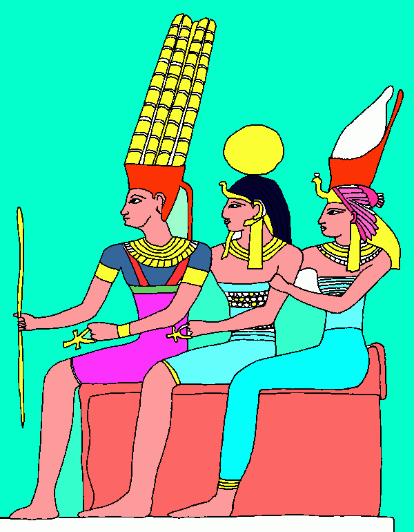 faraon y sus visires para colorear