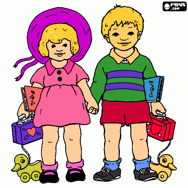 feli y jose agustin para colorear