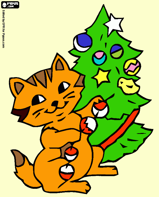 FELIS NAVIDAD para colorear