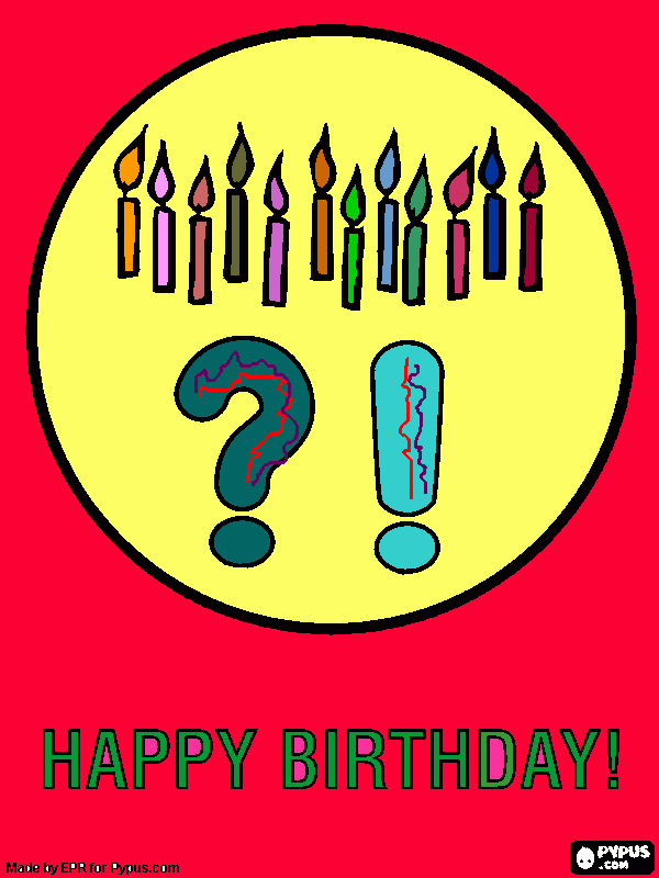 feliz cumple para colorear