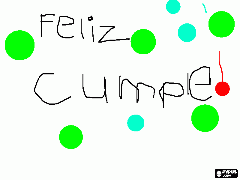 feliz cumple para colorear