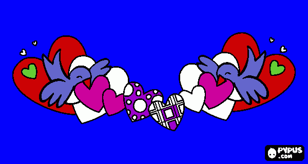 FELIZ DÍA DEL AMOR Y LA AMISTAD para colorear