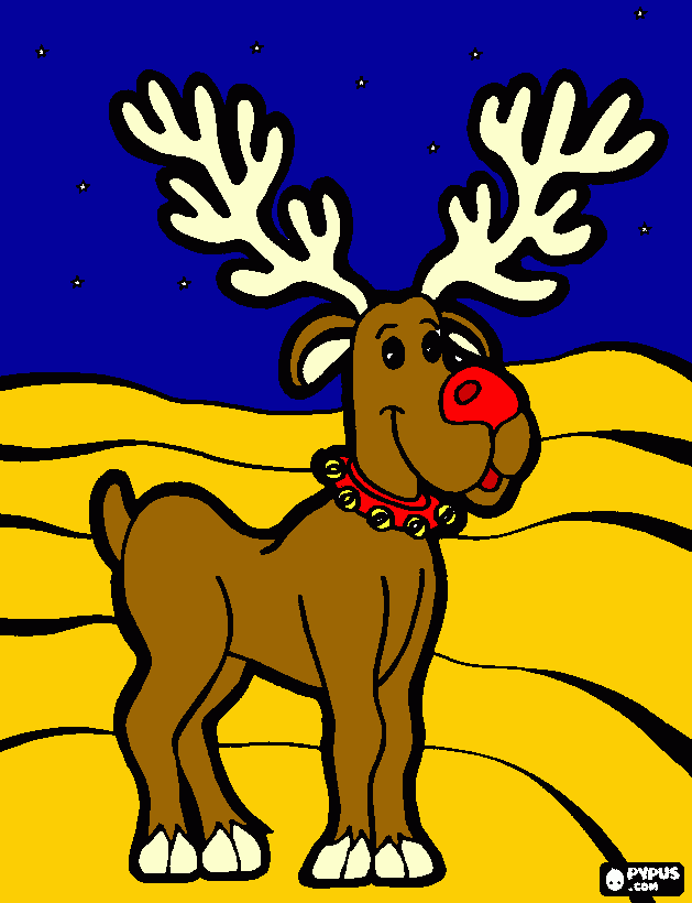 Feliz Navidad!! Renos! para colorear