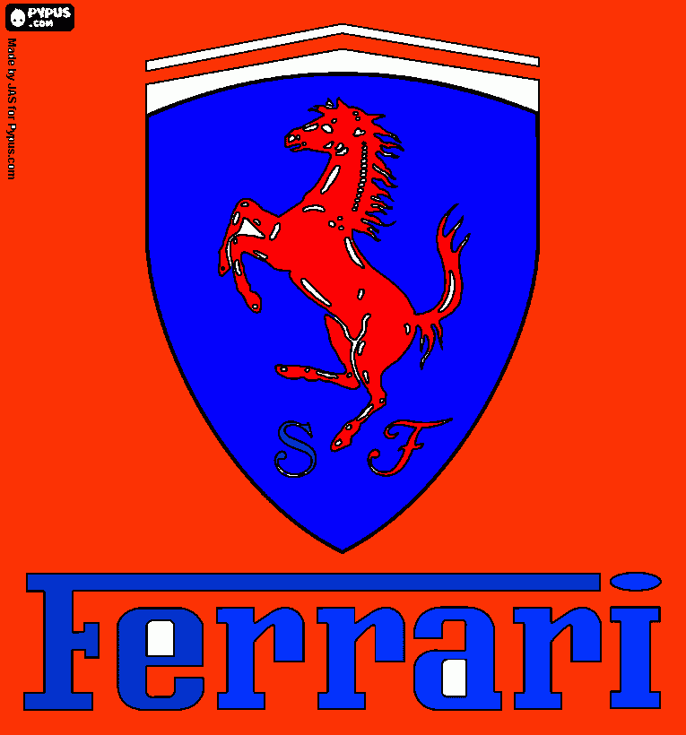 ferrari logo para colorear