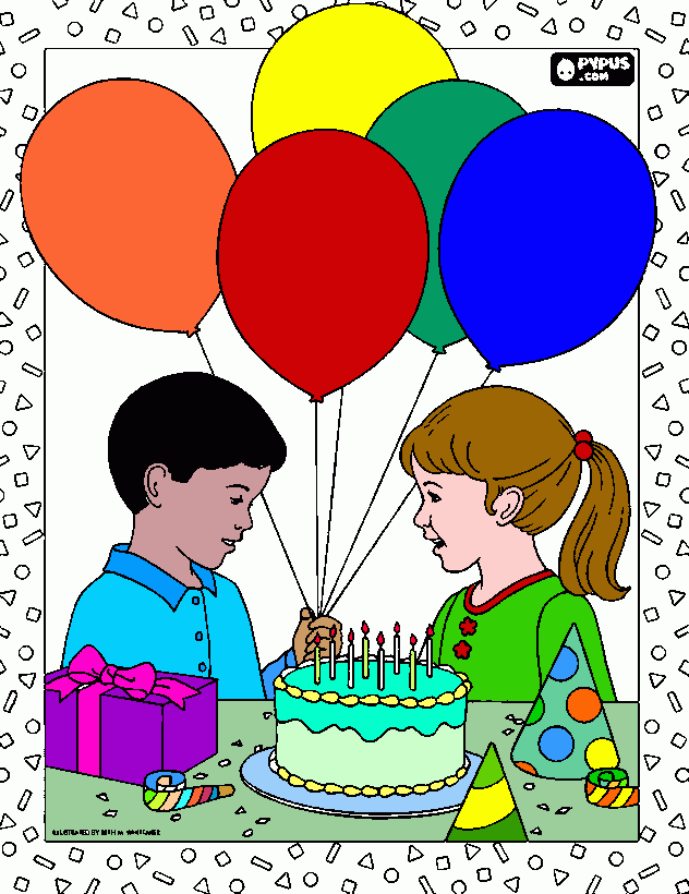 fiestita! para colorear