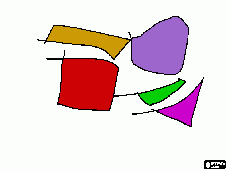 figuras geométricas -dibujo a mano alzada para colorear