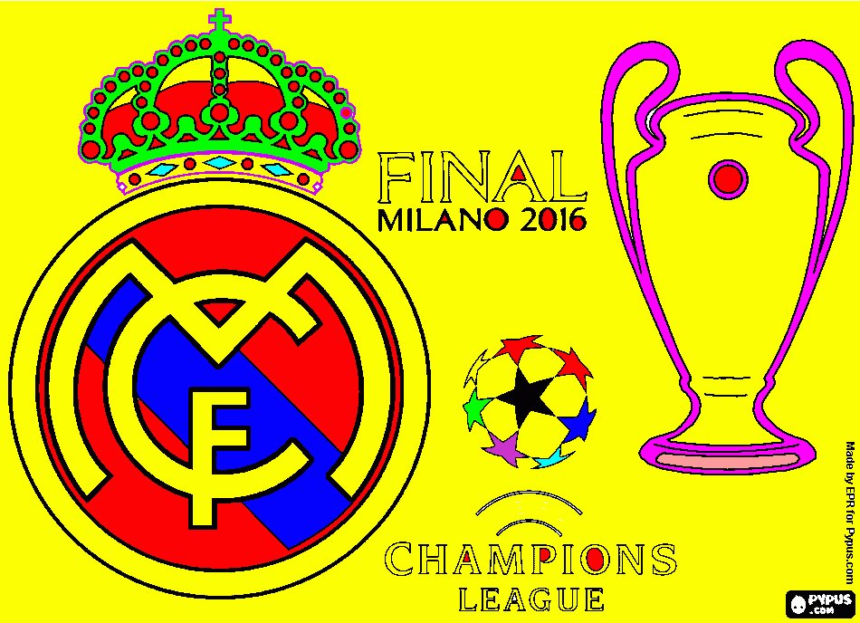 FINAL DE LA CHAMPIONS para colorear